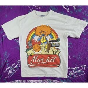 Market Studios Rainbow Good Day Basketball Tee Shirt Big Graphic Y2K M